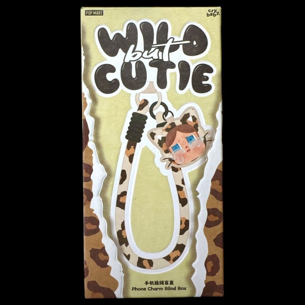 NIB- WILD BUT CUTIE - Crybaby- BLIND BOX - Phone Charm AUTHENTIC POP MART Labubu